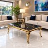 Mesa de Centro Cosmo Gold para living contemporáneo