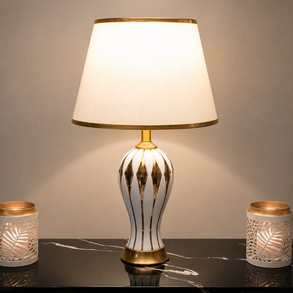 Lámpara de Mesa Mercurio Blanca para living