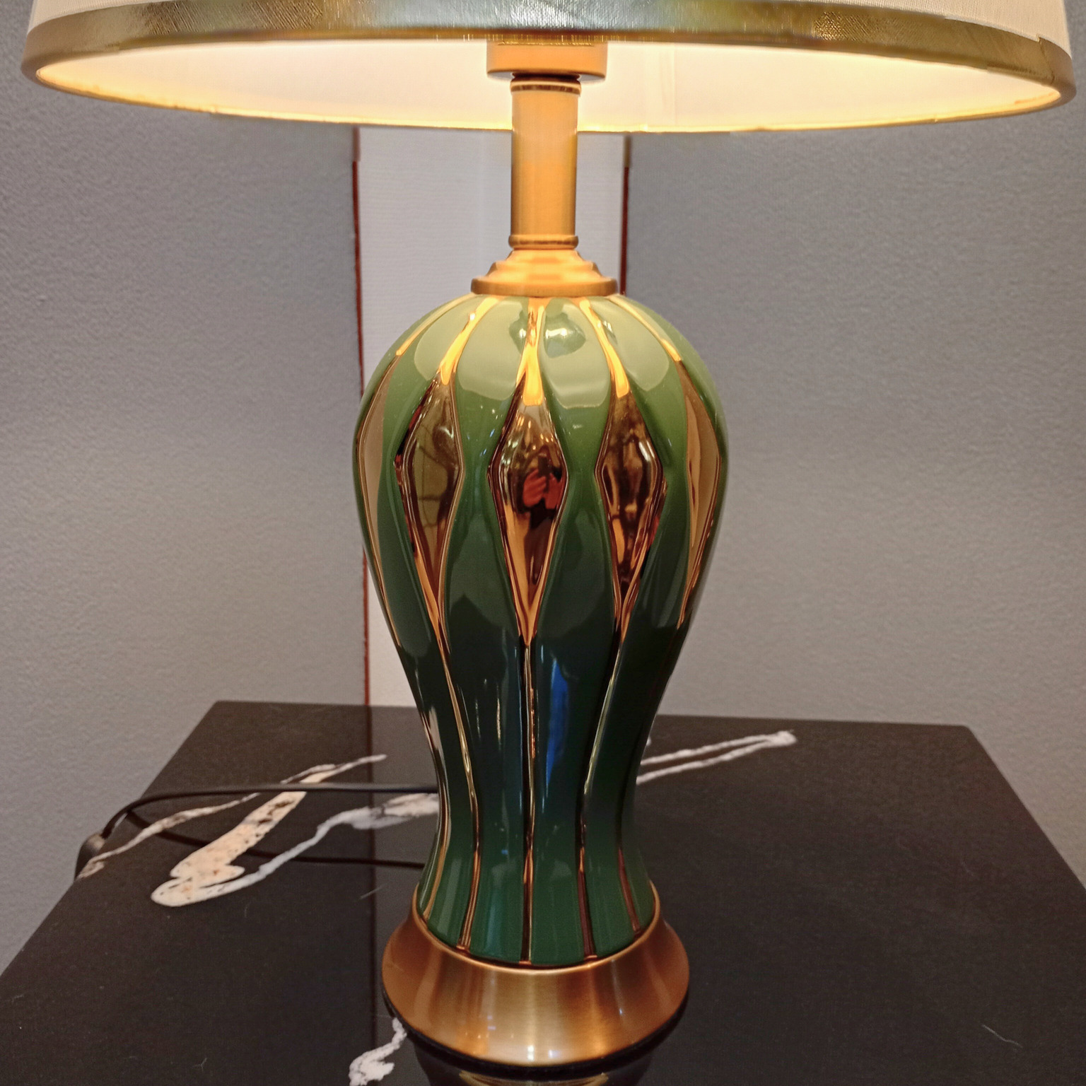 Lámpara de Mesa Mercurio Verde Olivo 4 Lámpara de Mesa Mercurio Verde Olivo - Imagen 4