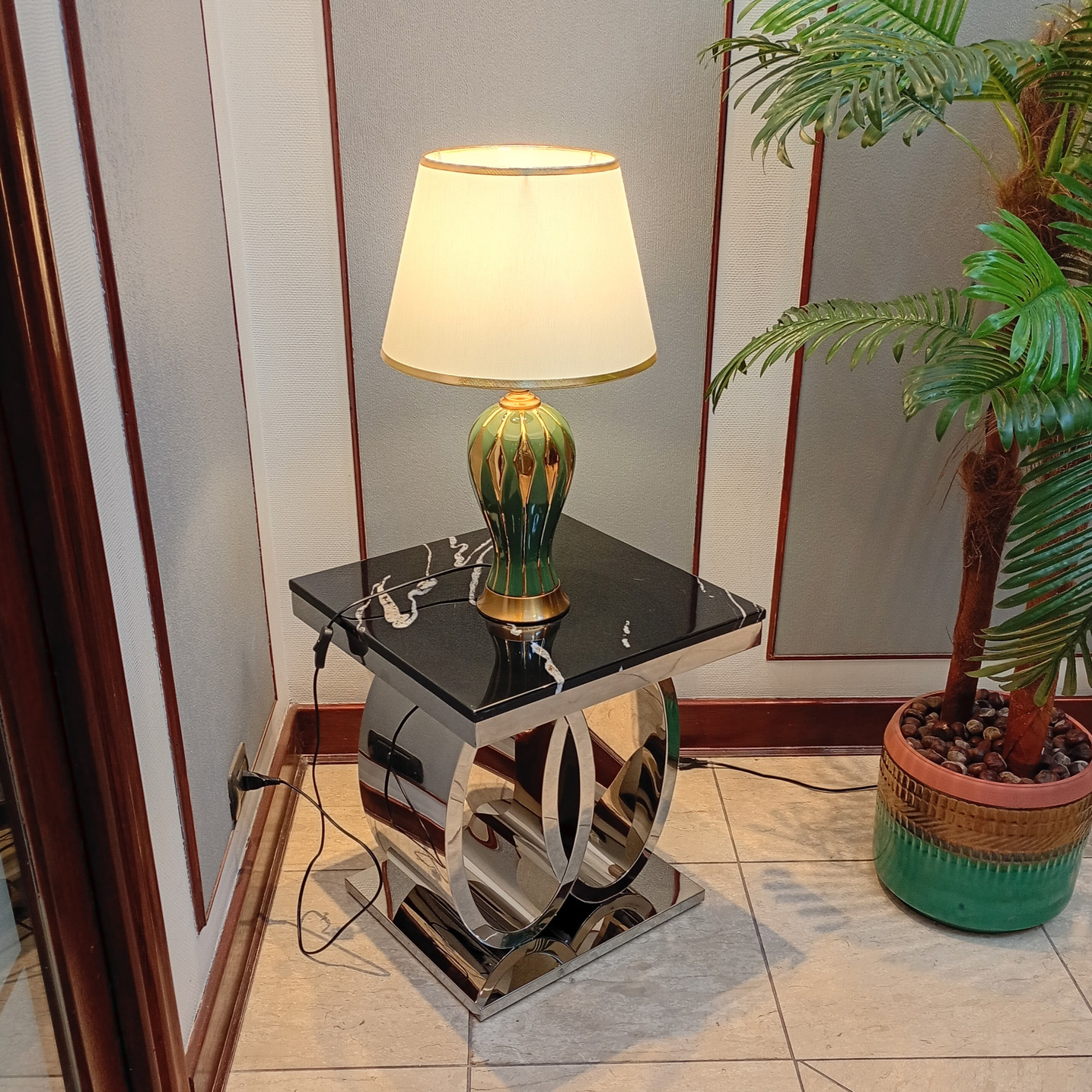 Lámpara de Mesa Mercurio Verde Olivo 5 Lámpara de Mesa Mercurio Verde Olivo - Imagen 5