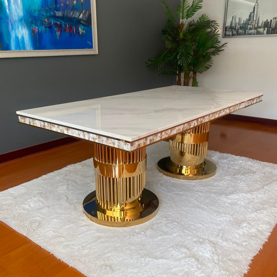 Mesa de Comedor Horus Gold 1 Mesa de Comedor Horus Gold