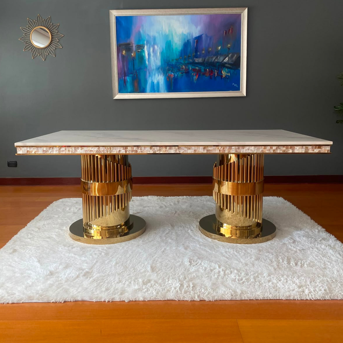 Mesa de Comedor Horus Gold 2 Mesa de Comedor Horus Gold - Imagen 2