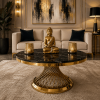 Mesa de centro dorada Hades Gold