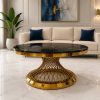 Mesa de Centro Hades Gold de diseño moderno