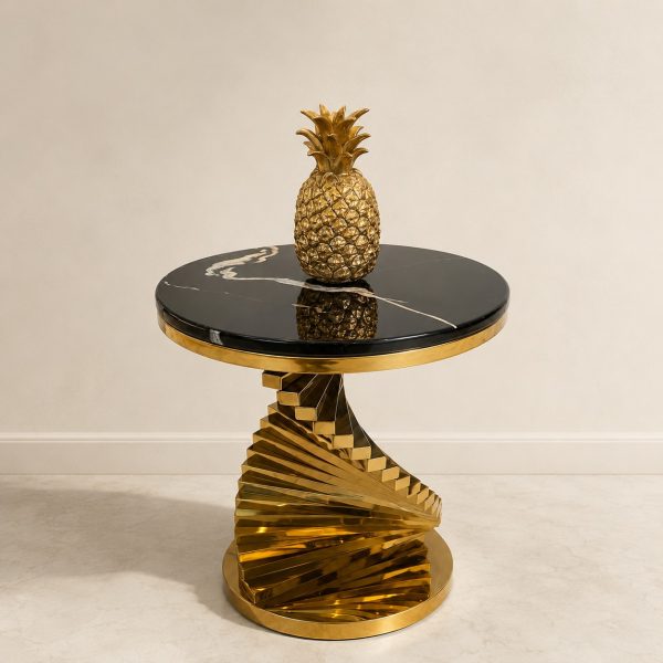 Detalle de base dorada Mesa Hercules Gold