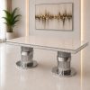 Mesa de comedor moderna Horus Silver