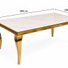 Detalle Mesa de Comedor Cosmo Gold.