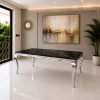 Mesa de comedor moderna Cosmo plateada