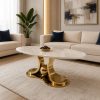 Decoración moderna con muebles de diseño y acabados metálicos