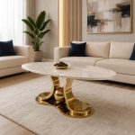 Decoración moderna con muebles de diseño y acabados metálicos