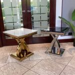 Combinar dorado plateado y oro rosado en muebles