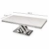 Si hay imagen de medidas: Medidas de Mesa de Centro Troya Silver