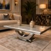 Mesa de centro moderna Anubis Silver