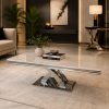 Mesa de Centro Troya Silver en living moderno