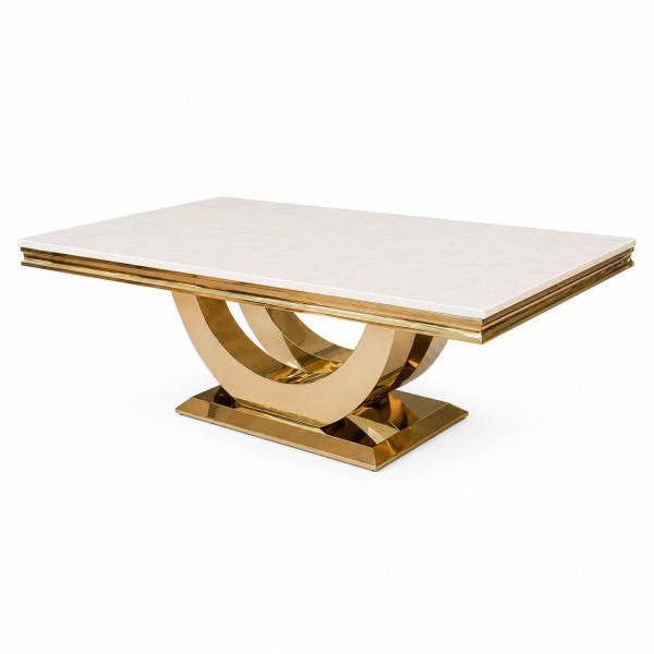 Mesa de Centro Anubis dorada para living – Estambul Design