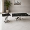 Mesa de Centro Troya Silver en ambiente elegante