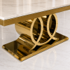 Detalle de la base dorada de Mesa Poseidon Gold