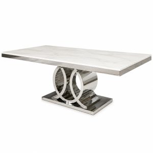 Mesa de Comedor Poseidon Silver de diseño moderno – Estambul Design