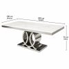 Detalle Mesa de Comedor Poseidon Silver.